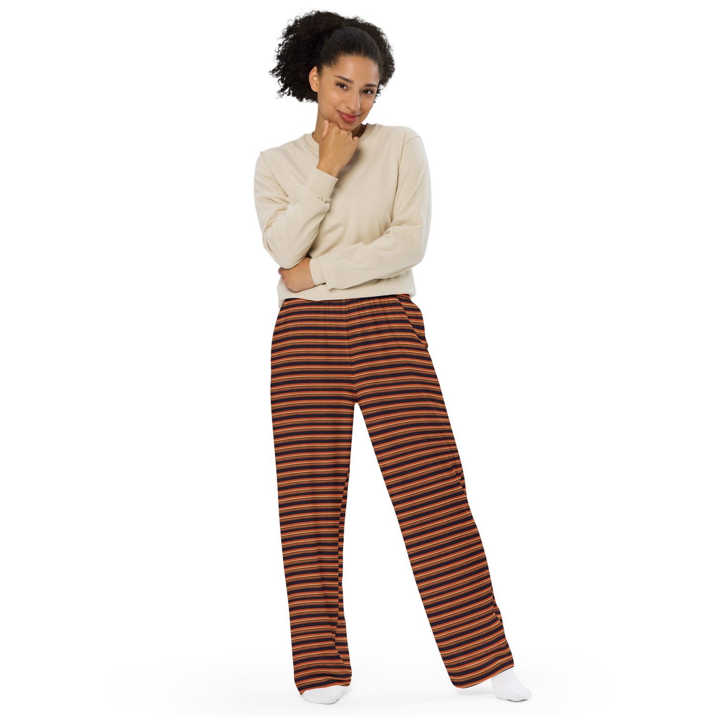 Savanna Sunset Stitches Women’s wide-leg pants