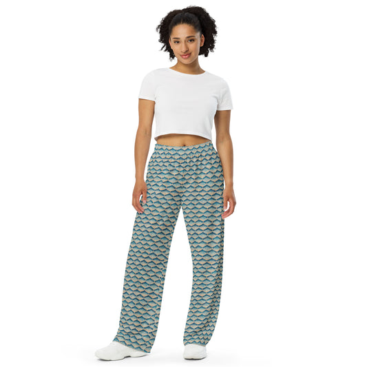 Seafoam Scales Women’s wide-leg pants