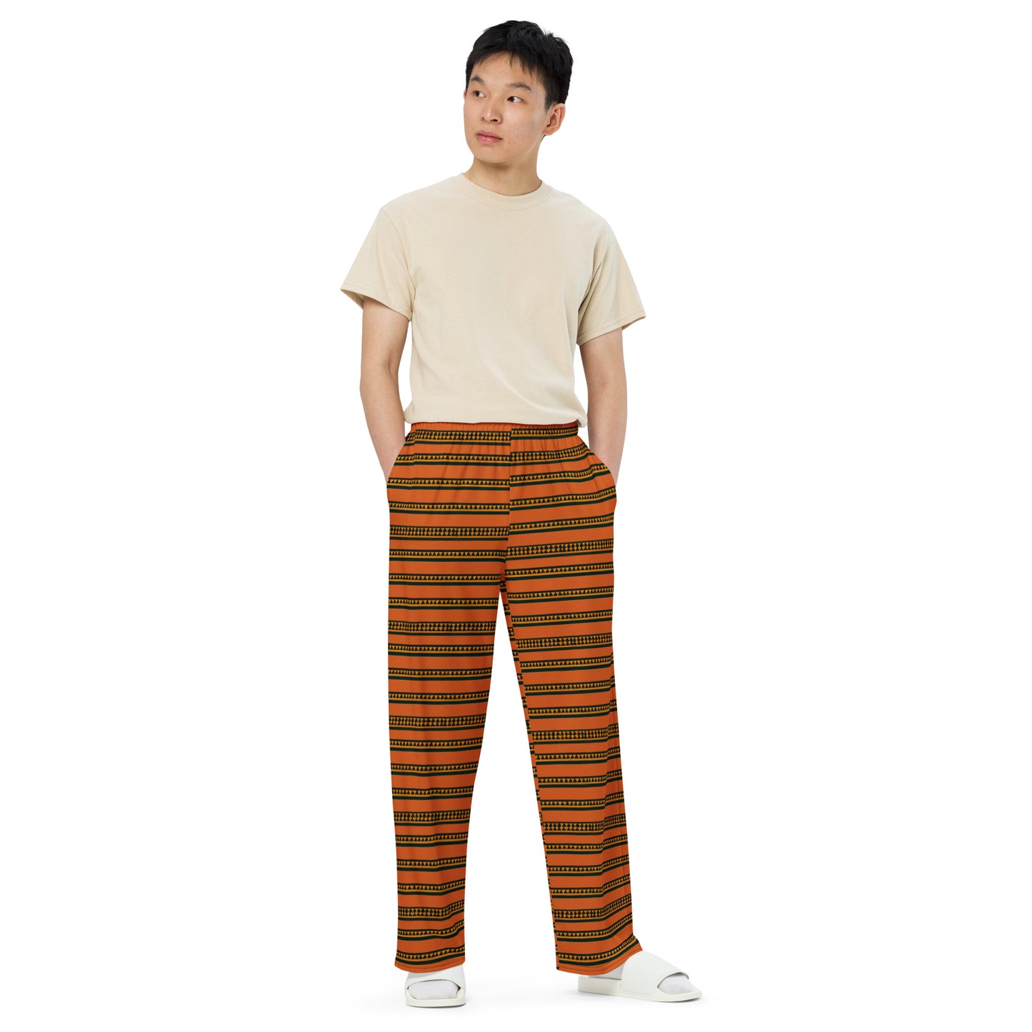 Timbuktu Tangerine Tapestry Men’s wide-leg pants