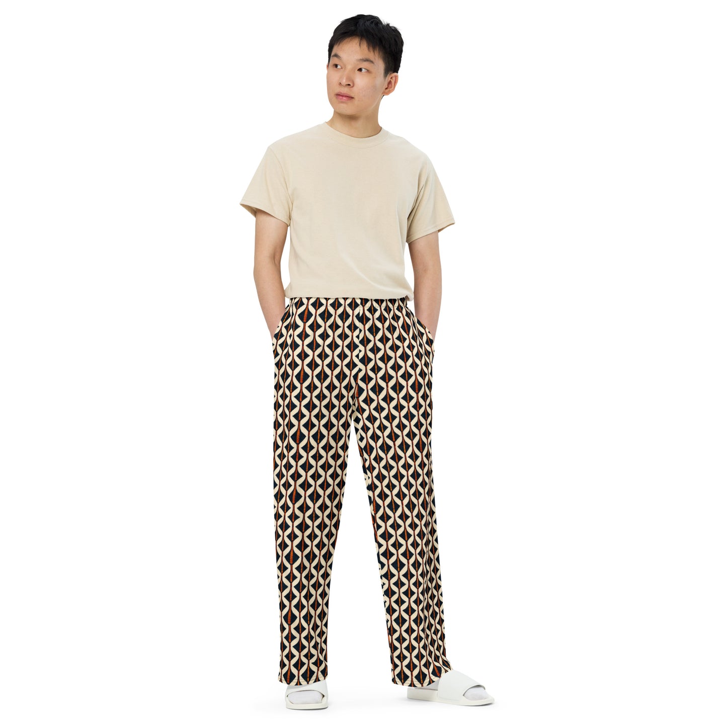 Tribal Tones In Harmony Men’s wide-leg pants