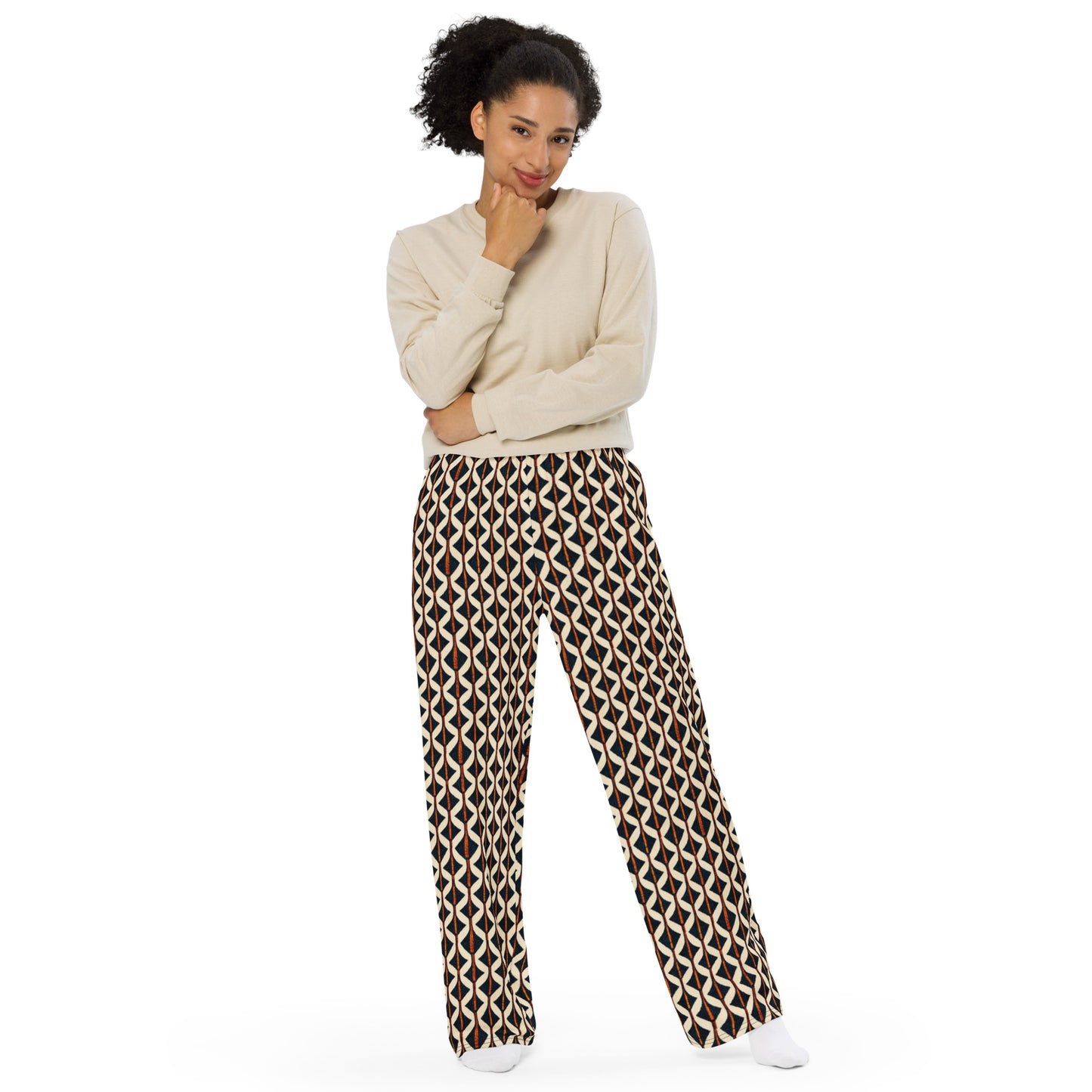 Tribal Tones In Harmony Women’s wide-leg pants