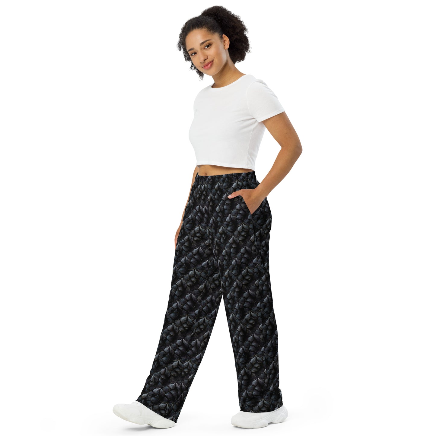 Onyxxor, the Cliff Sentinel Dragon Women’s wide-leg pants