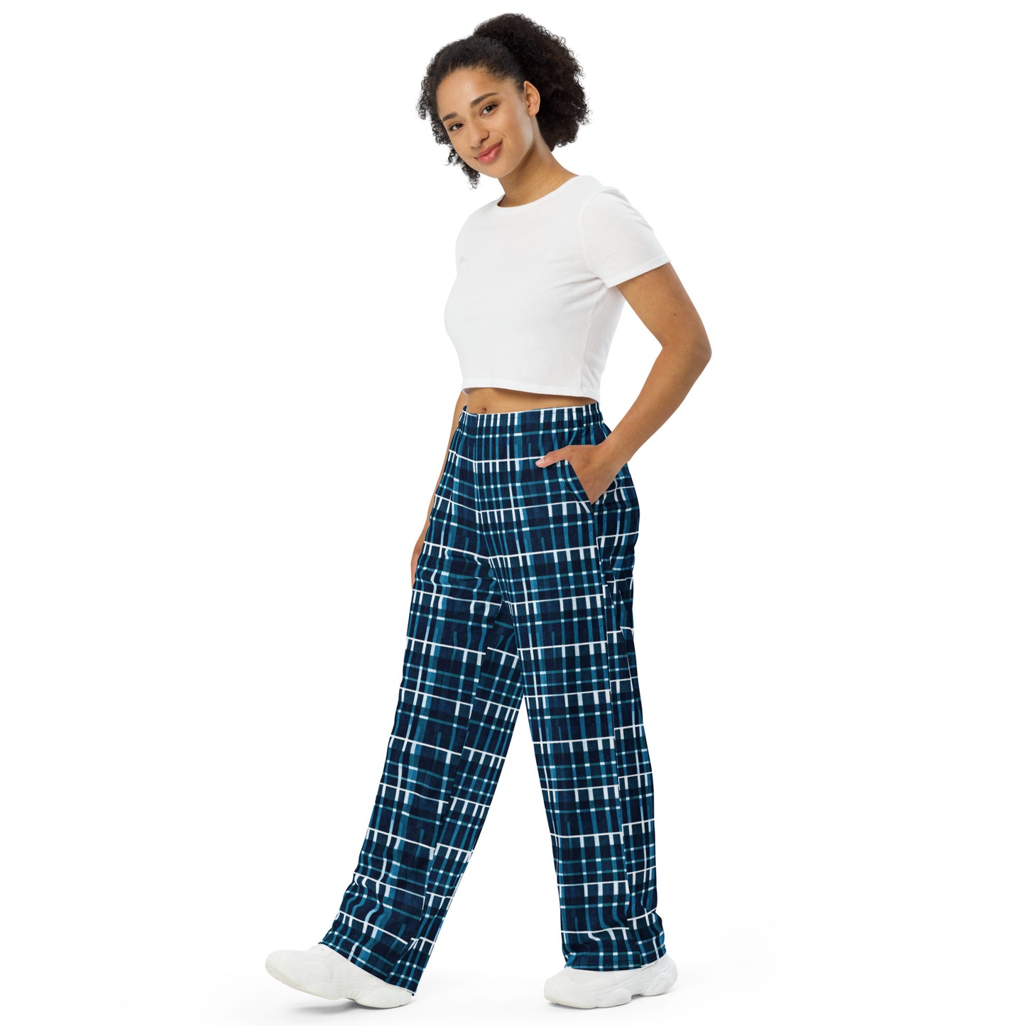 Royal Blue Scottish Heritage Women’s wide-leg pants