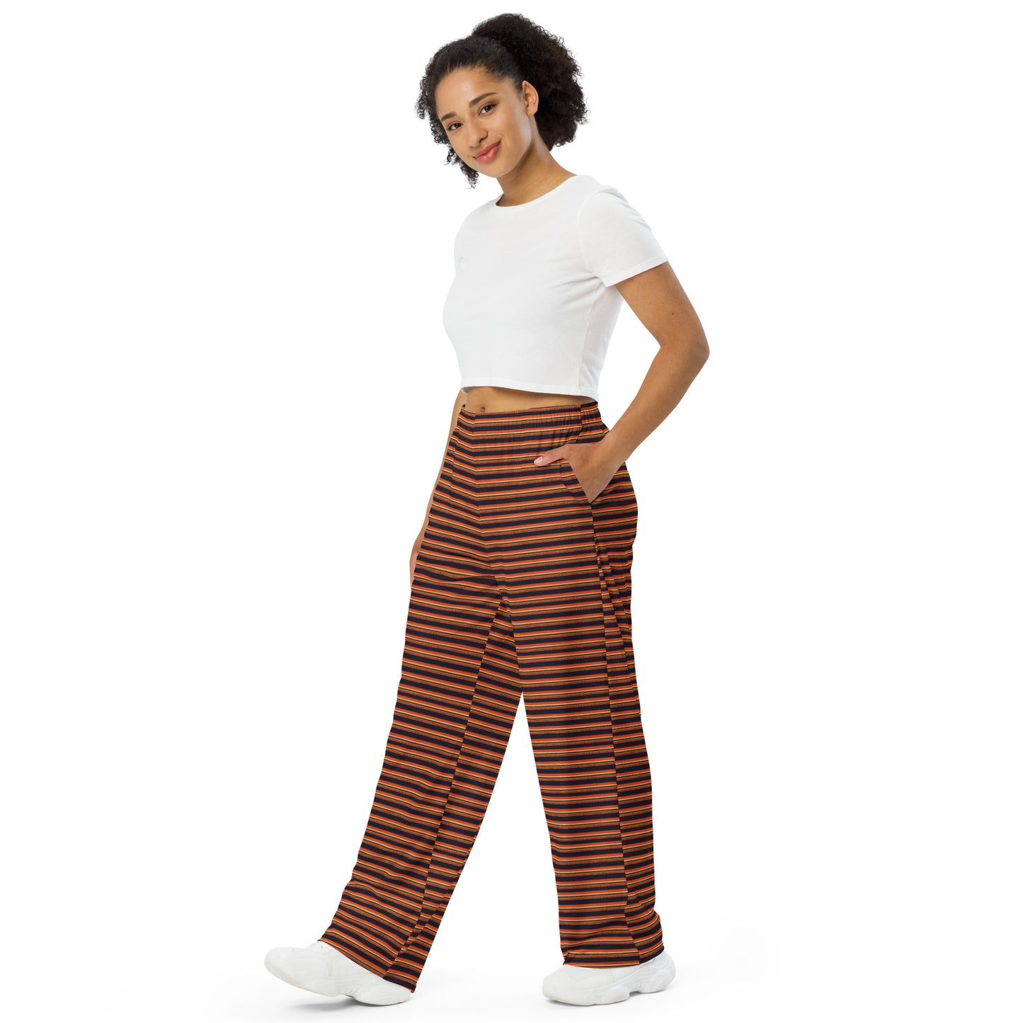 Savanna Sunset Stitches Women’s wide-leg pants