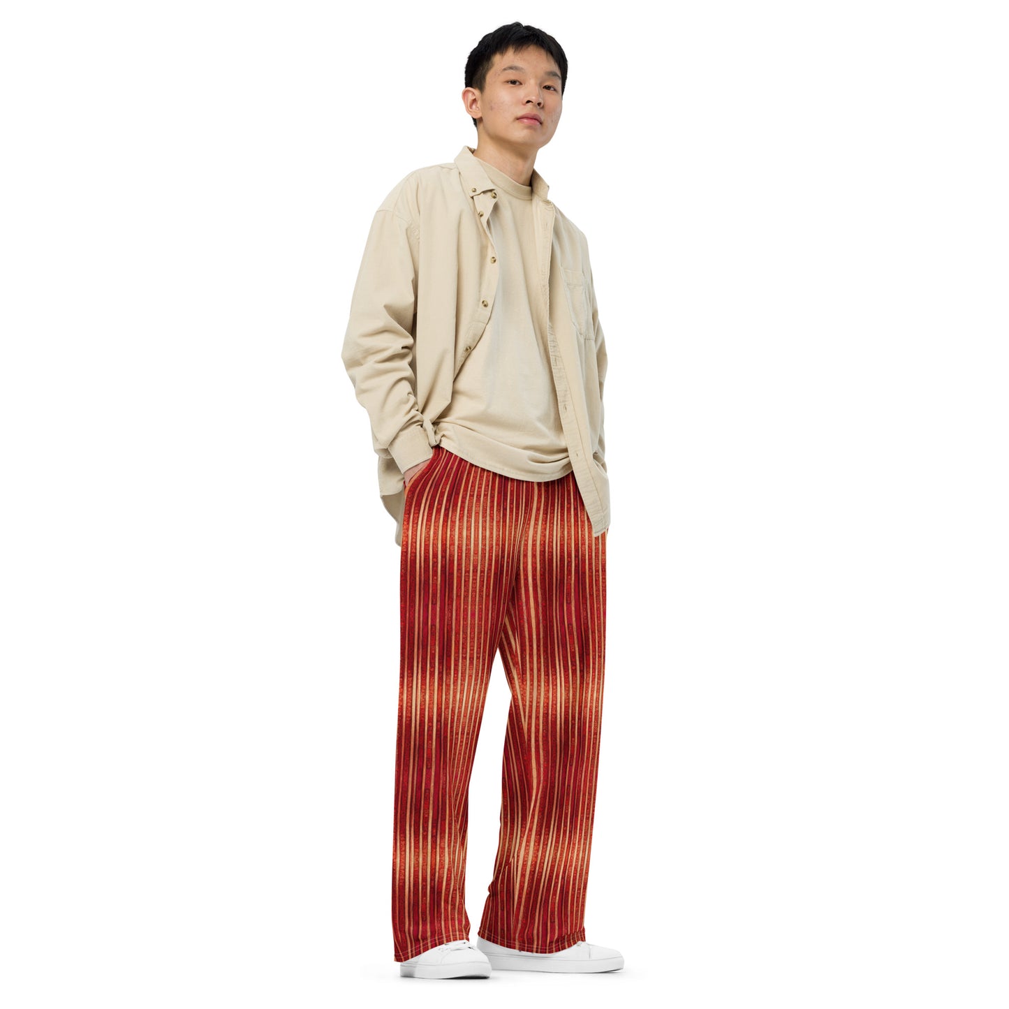 Intricate Carmine Men’s wide-leg pants