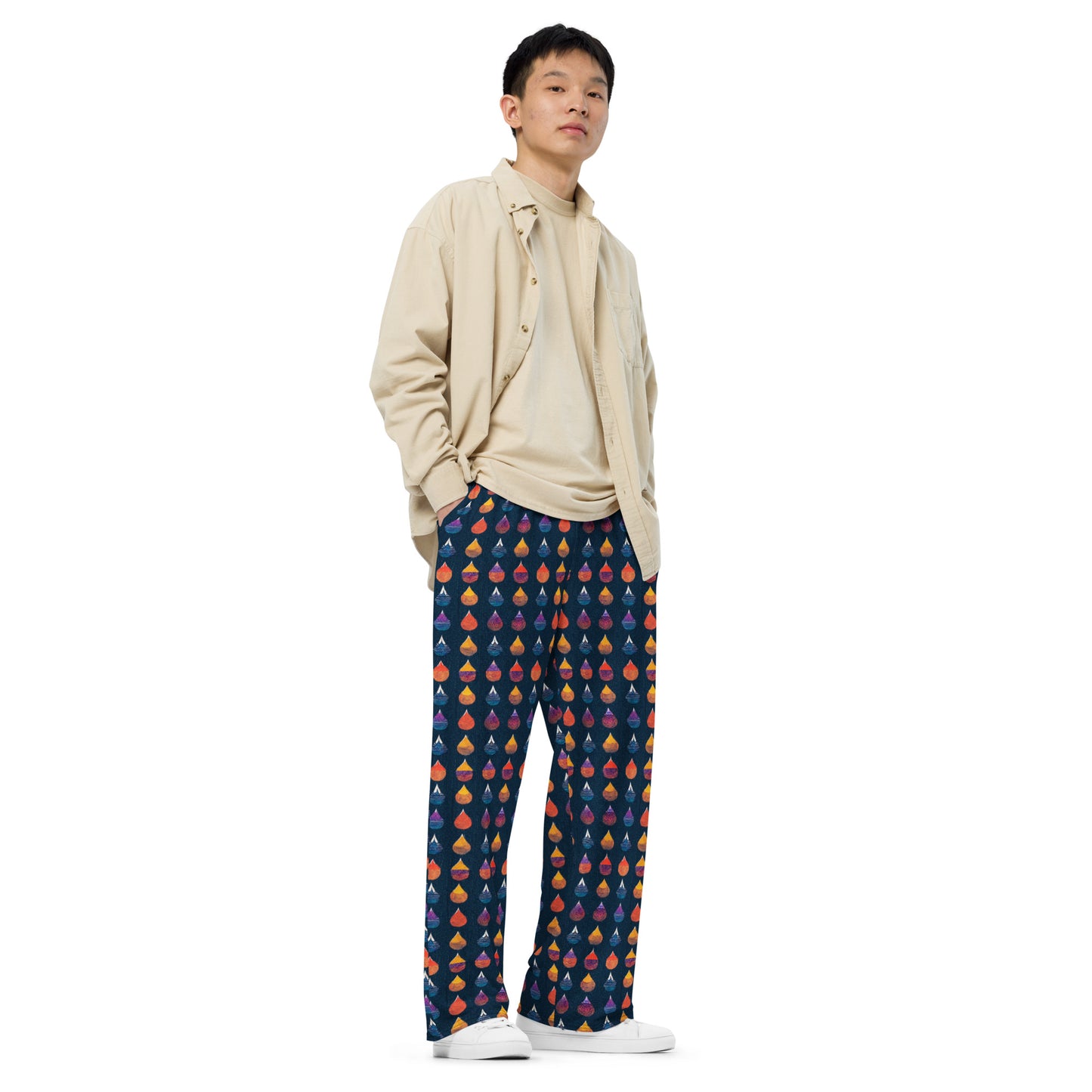 Prismatic Precipitation Men’s wide-leg pants