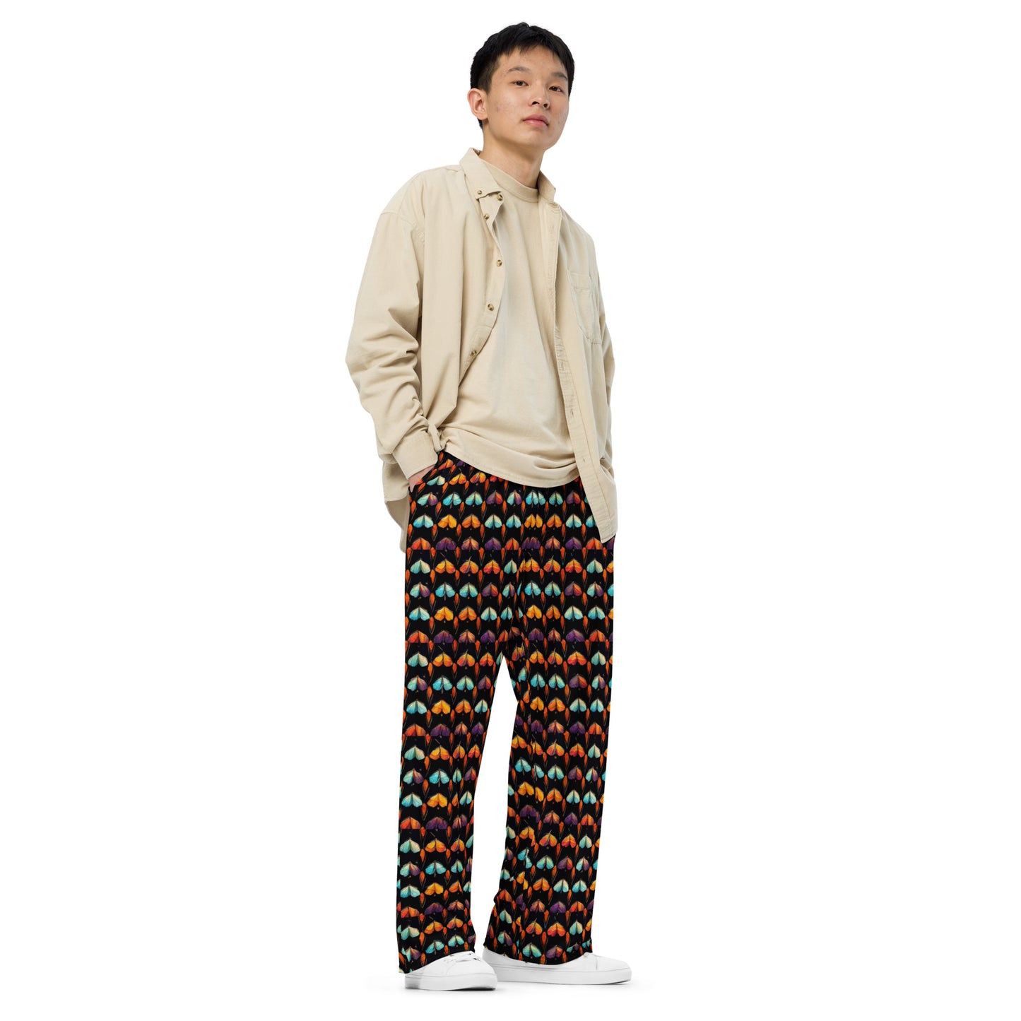 Quilted Wings Men’s wide-leg pants