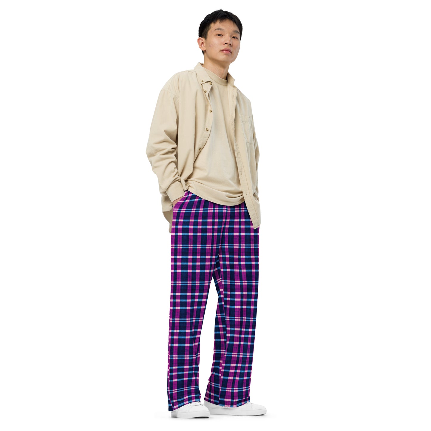 Royal Highlander Plaid Men’s wide-leg pants