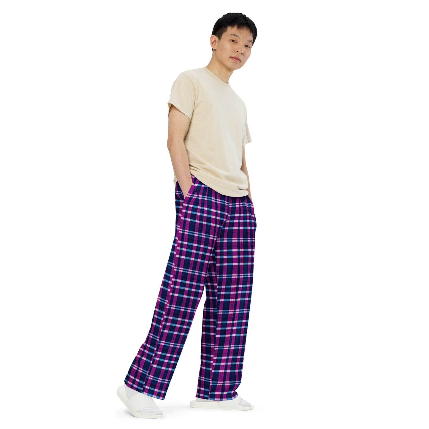 Royal Highlander Plaid Men’s wide-leg pants