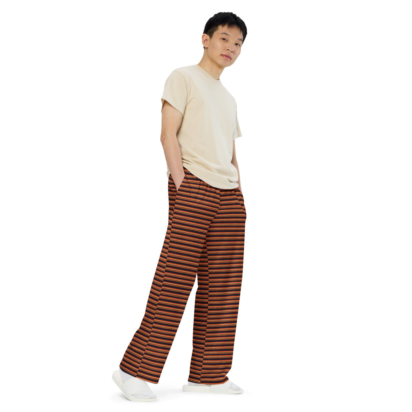 Savanna Sunset Stitches wide-leg pants