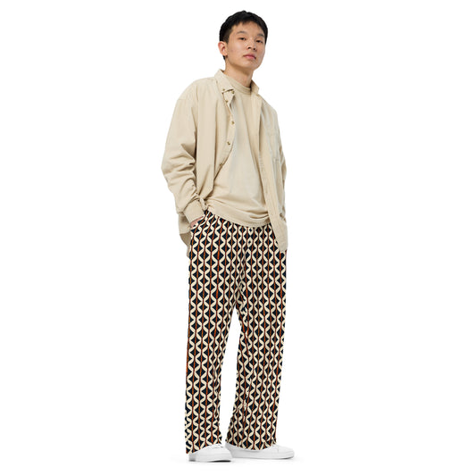 Tribal Tones In Harmony Men’s wide-leg pants