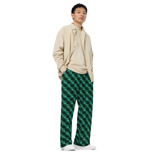 Emeralda the Great Forest Dragon Men’s wide-leg pants