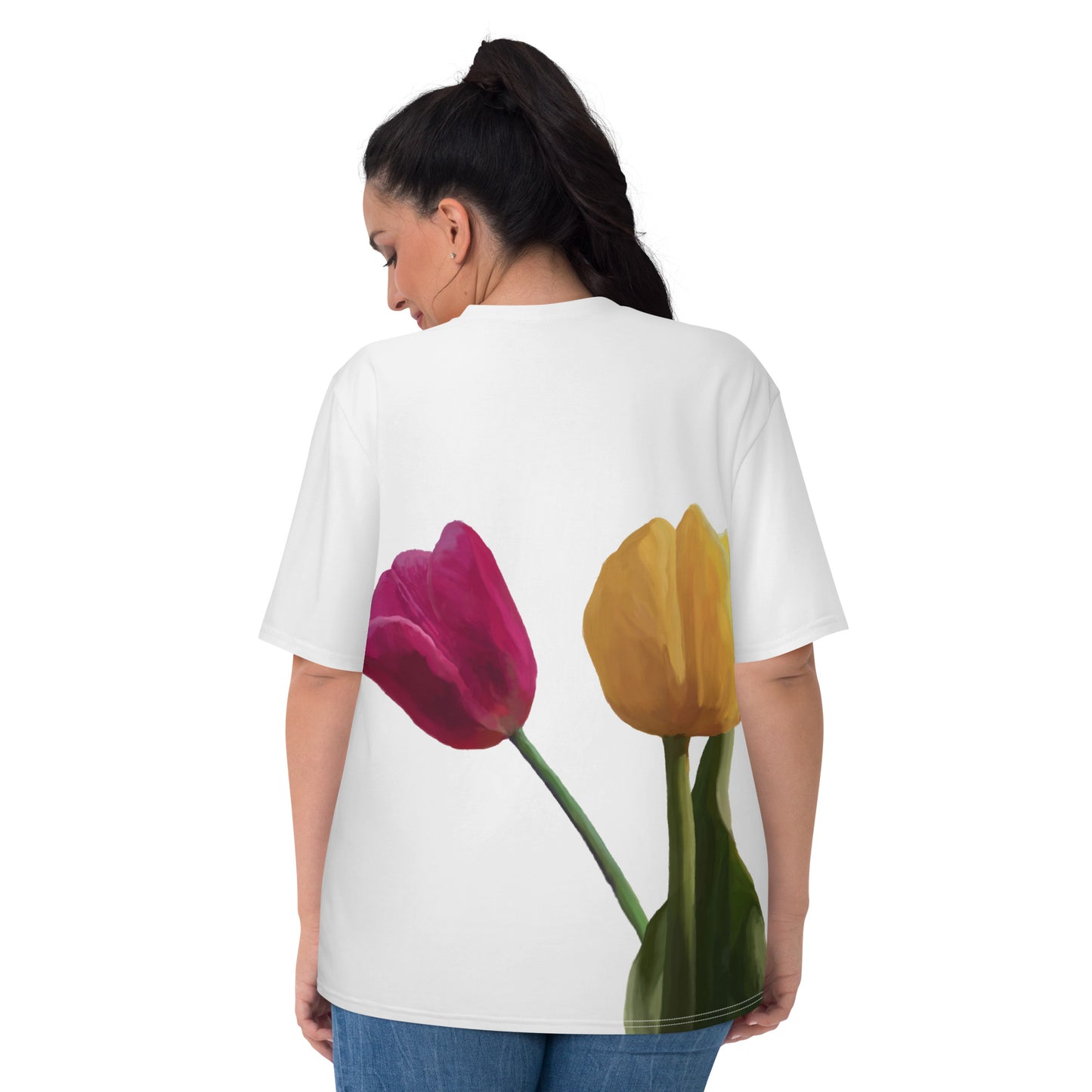 Jermita’s Pink & Yellow Tulip’s Women's T-shirt