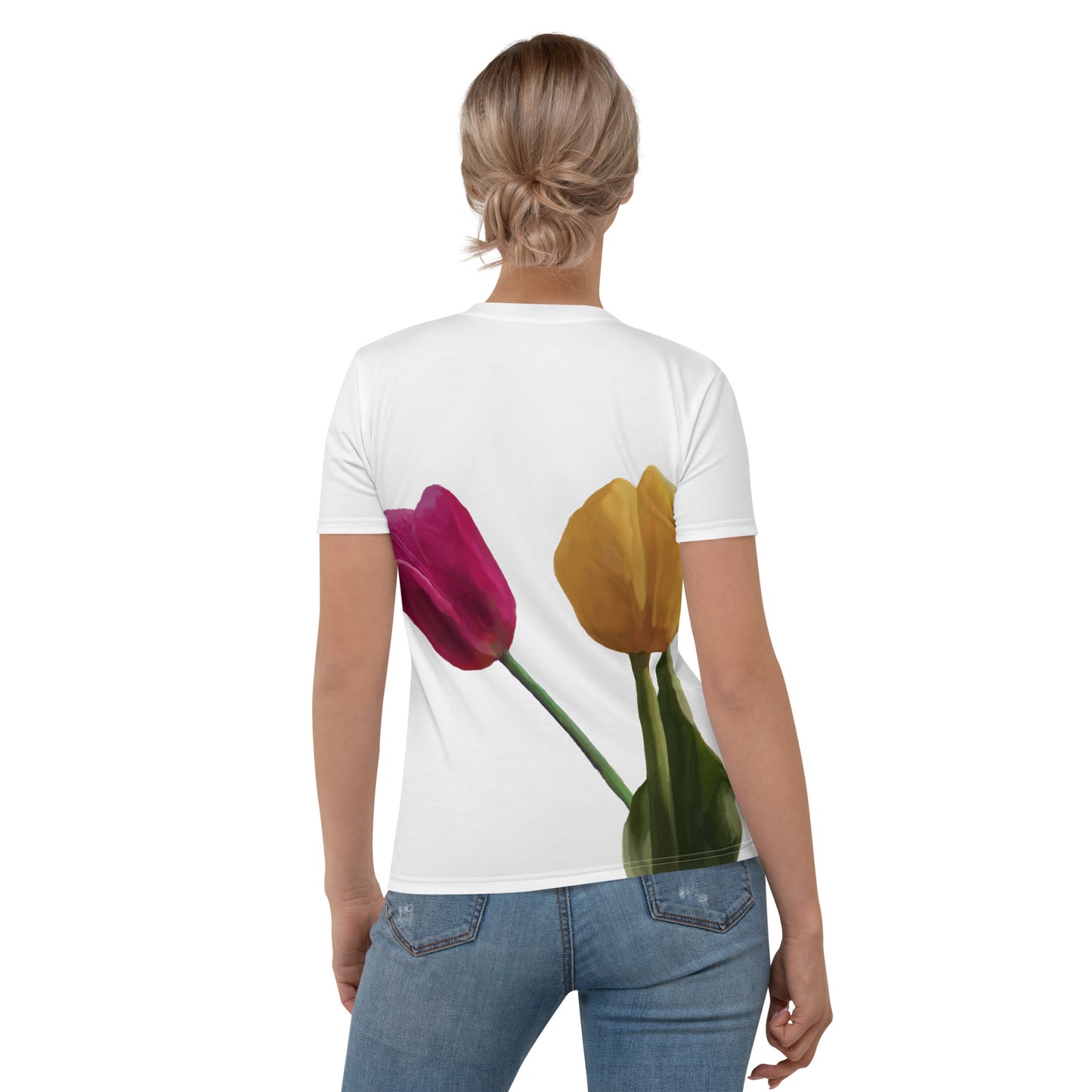 Jermita’s Pink & Yellow Tulip’s Women's T-shirt