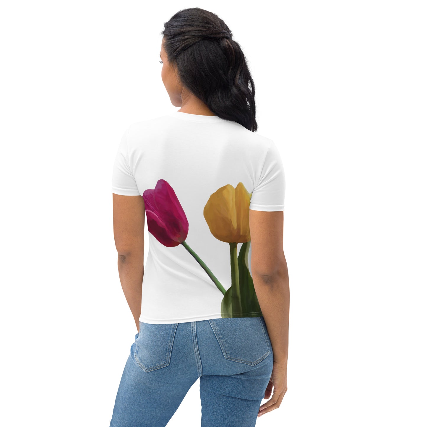 Jermita’s Pink & Yellow Tulip’s Women's T-shirt