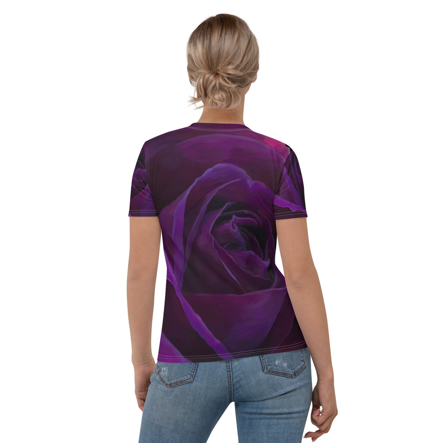 Joey’s Purple Rose on Black Women's T-shirt