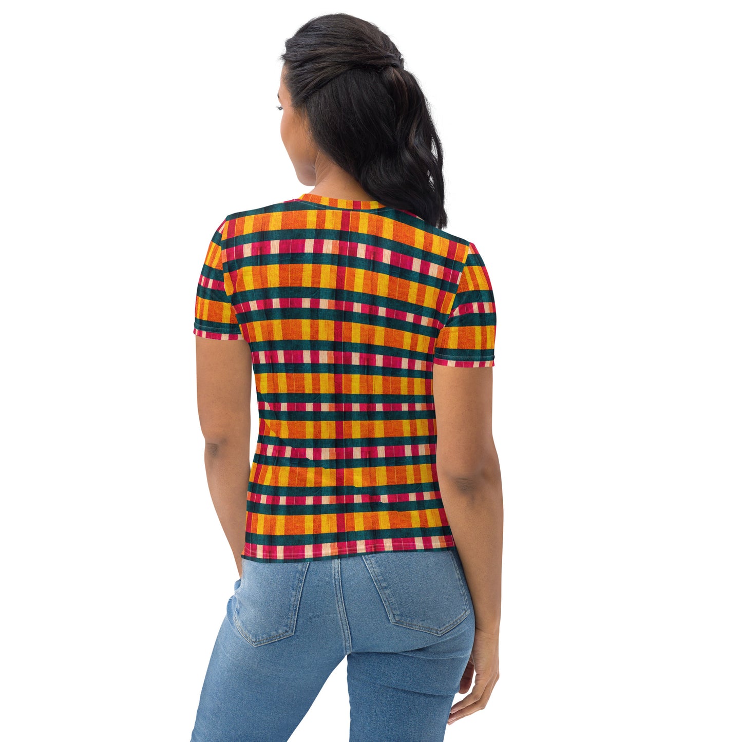 Tropical Fiesta Plaid Women's T-shirt