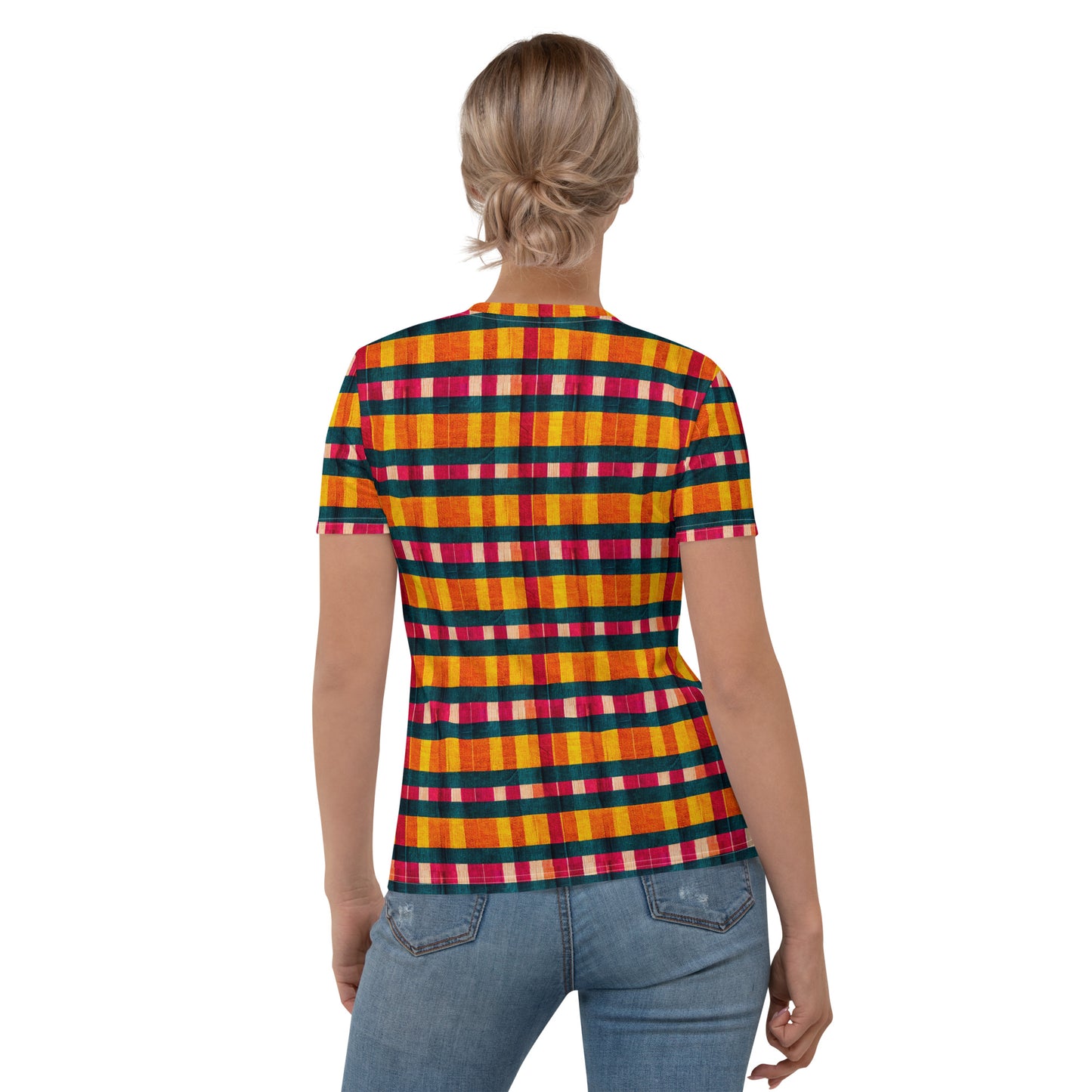 Tropical Fiesta Plaid Women's T-shirt