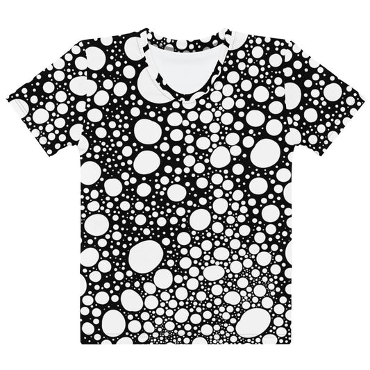 Blanca Ink Spots on Black Women's T-shirt