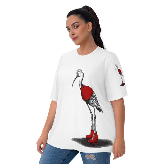 Stork with Roller Skates Women's T-shirt