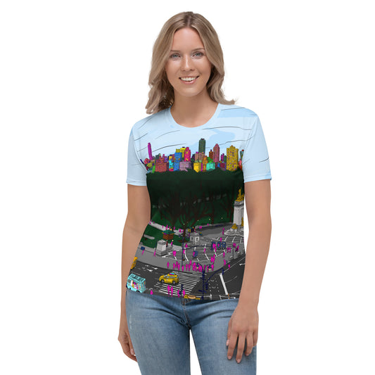 Central Park & Columbus Circle from Dizzy’s NYC Women's T-shirt