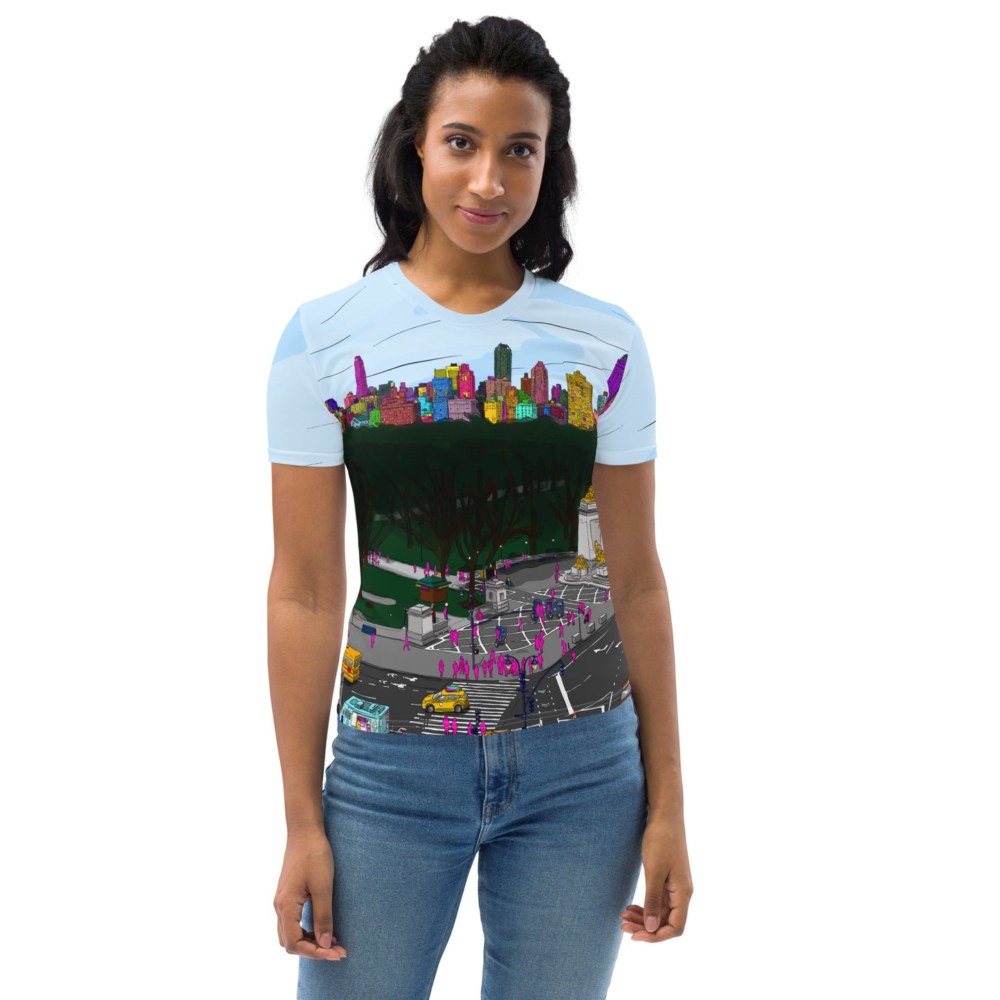 Central Park & Columbus Circle from Dizzy’s NYC Women's T-shirt