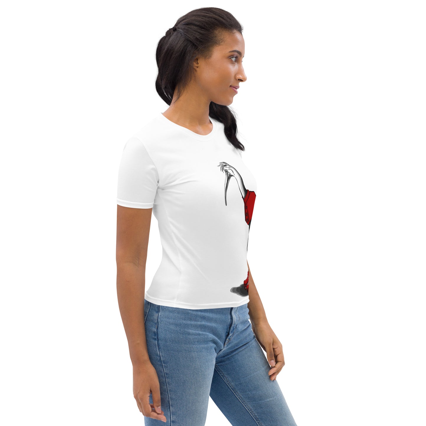 Stork with Roller Skates Women's T-shirt