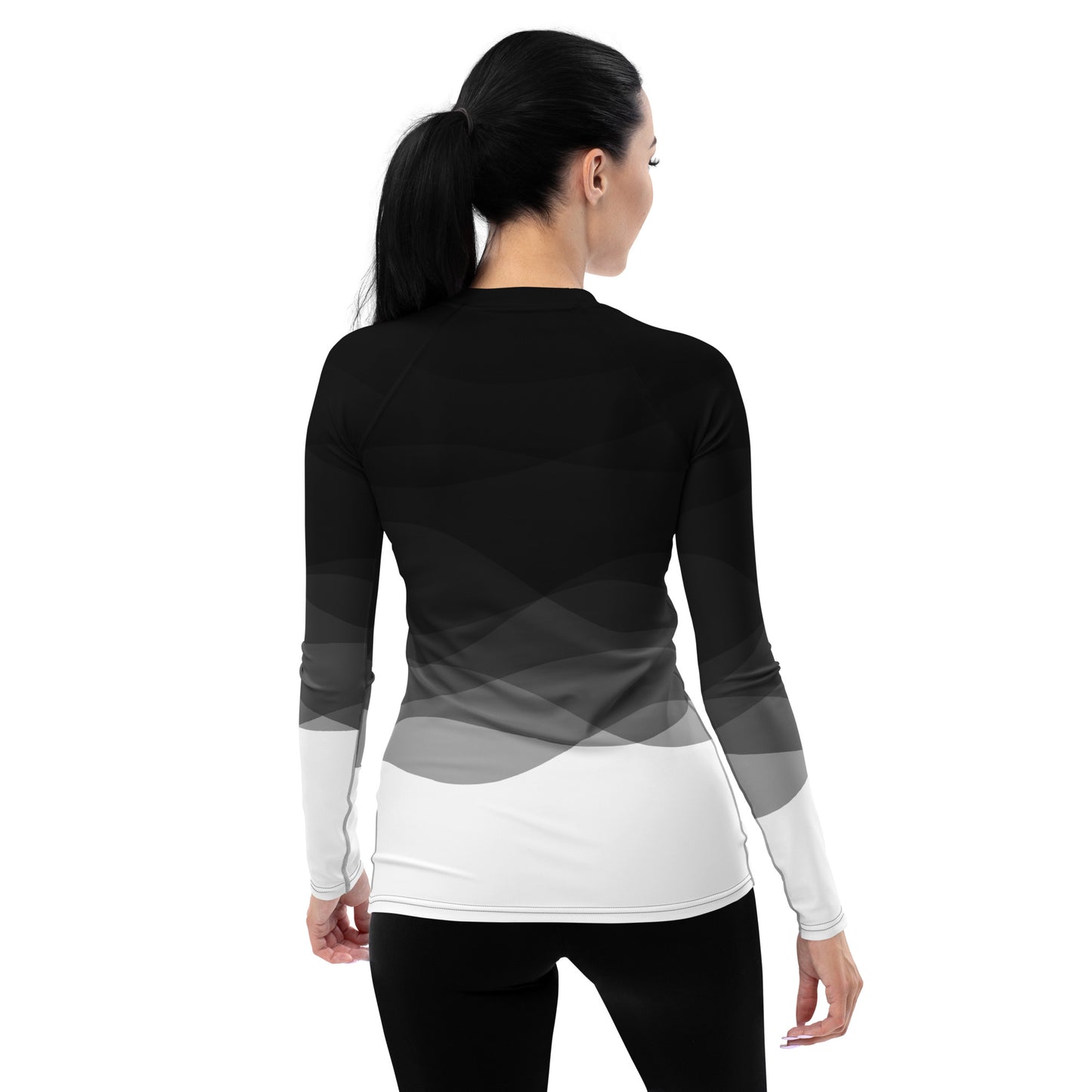 Graphite Waves Women's Rash Guard