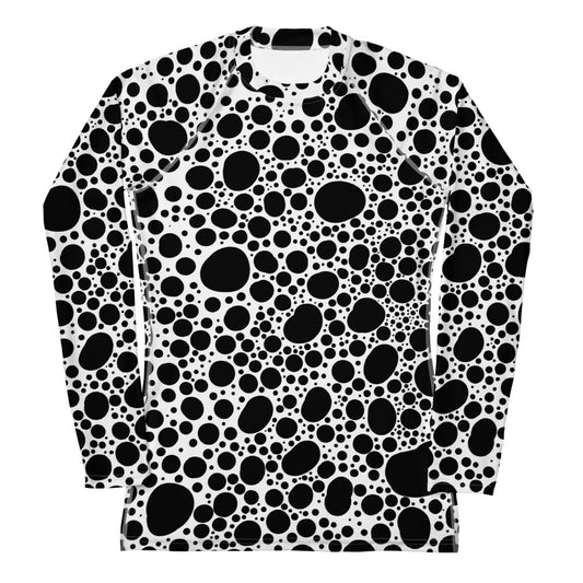 Noir Pointillism on White Women's Rash Guard