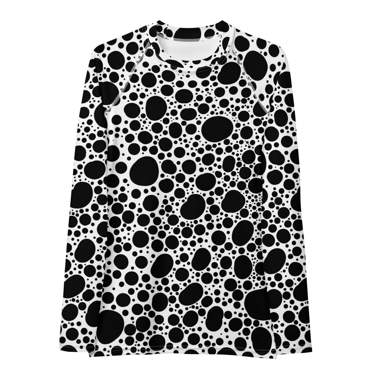 Noir Pointillism on White Women's Rash Guard