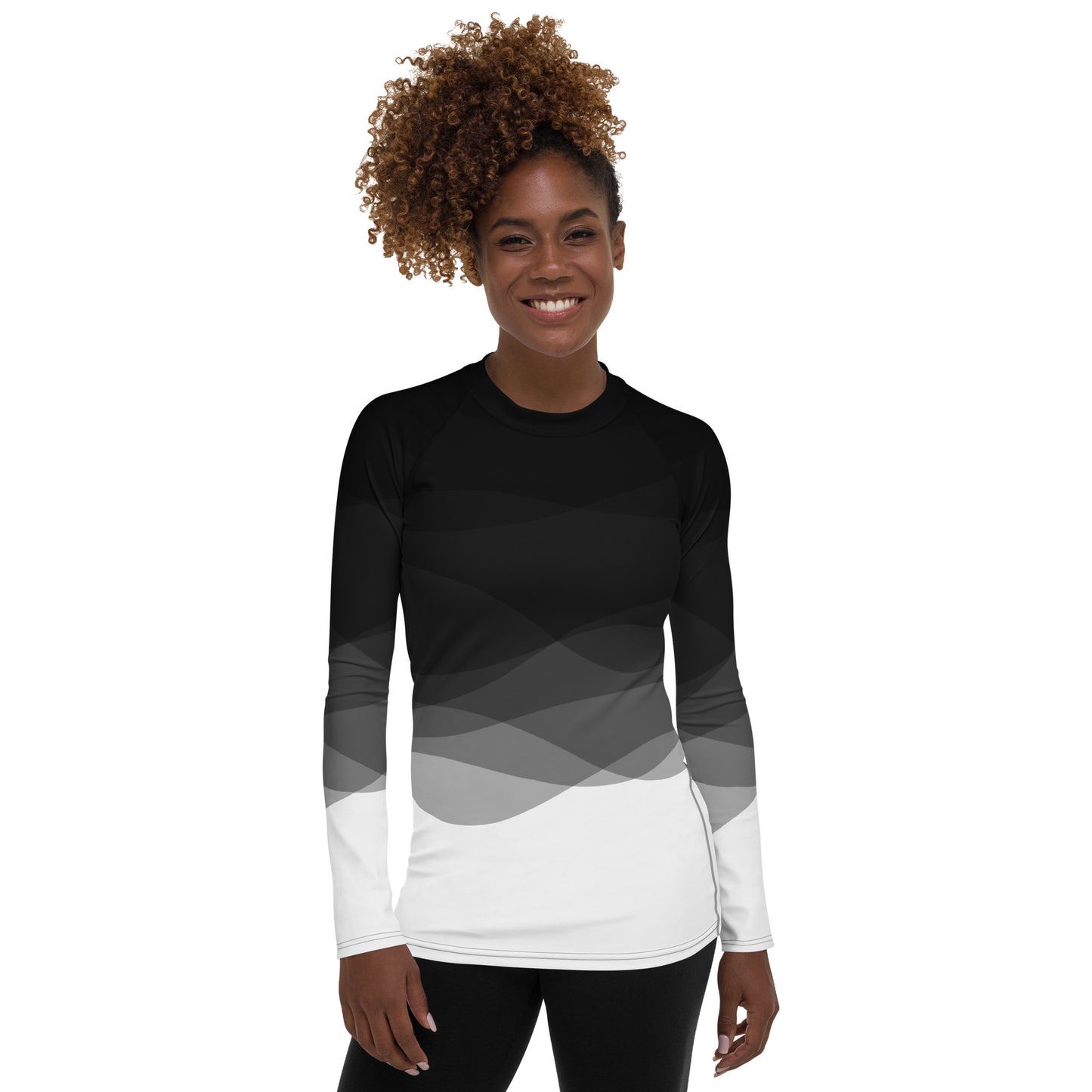 Graphite Waves Women's Rash Guard