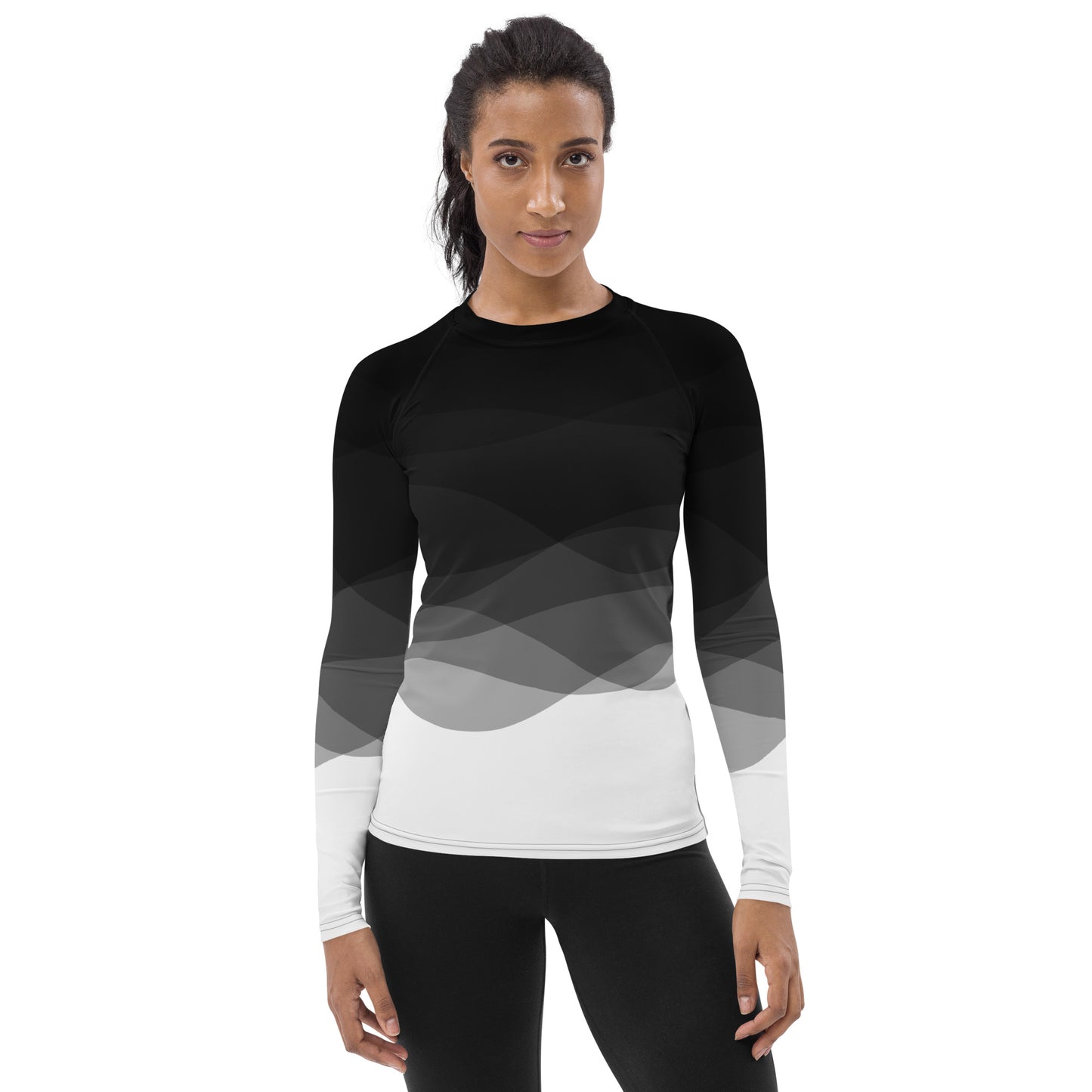 Graphite Waves Women's Rash Guard