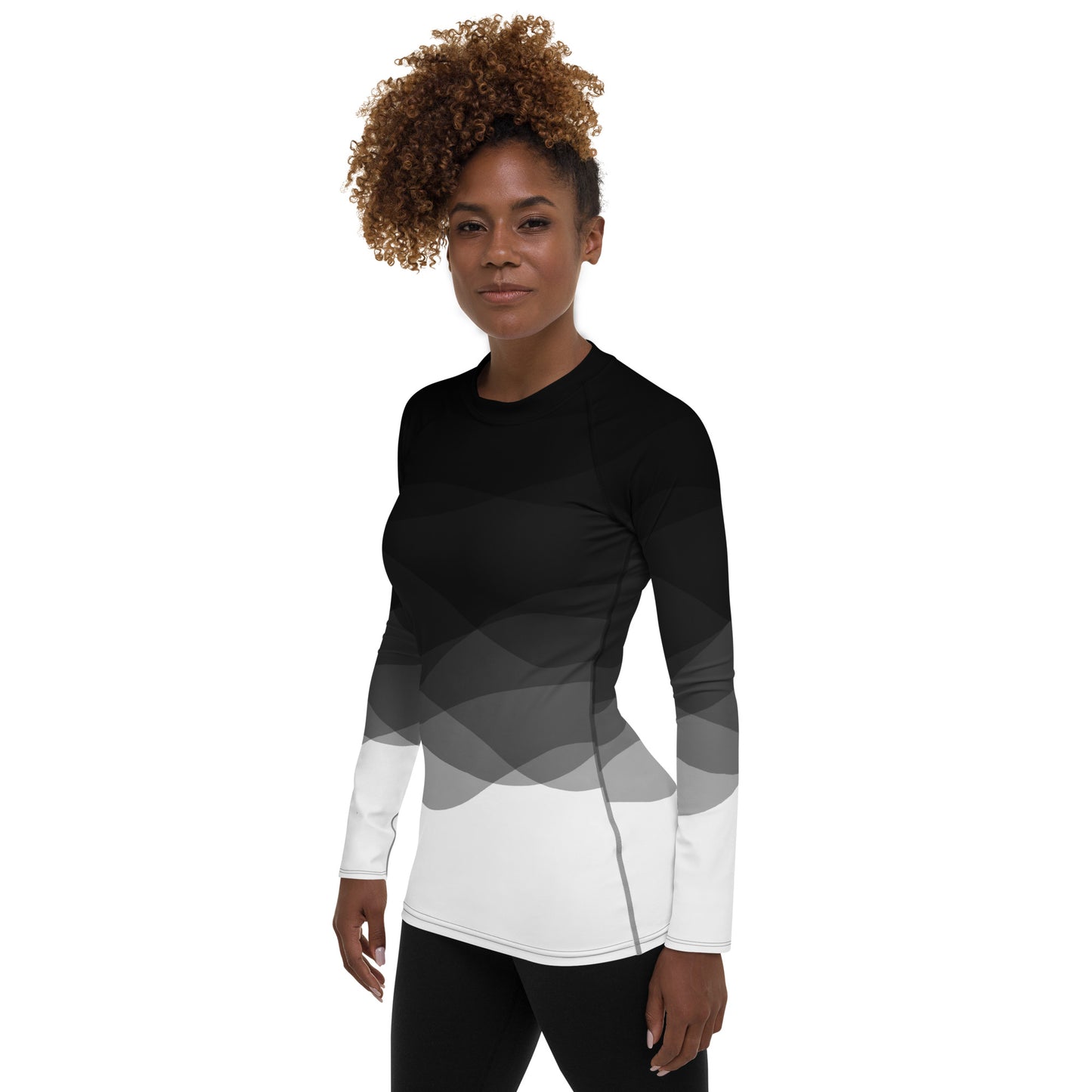 Graphite Waves Women's Rash Guard