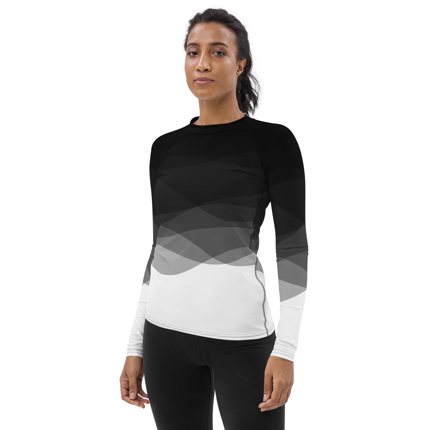 Graphite Waves Women's Rash Guard