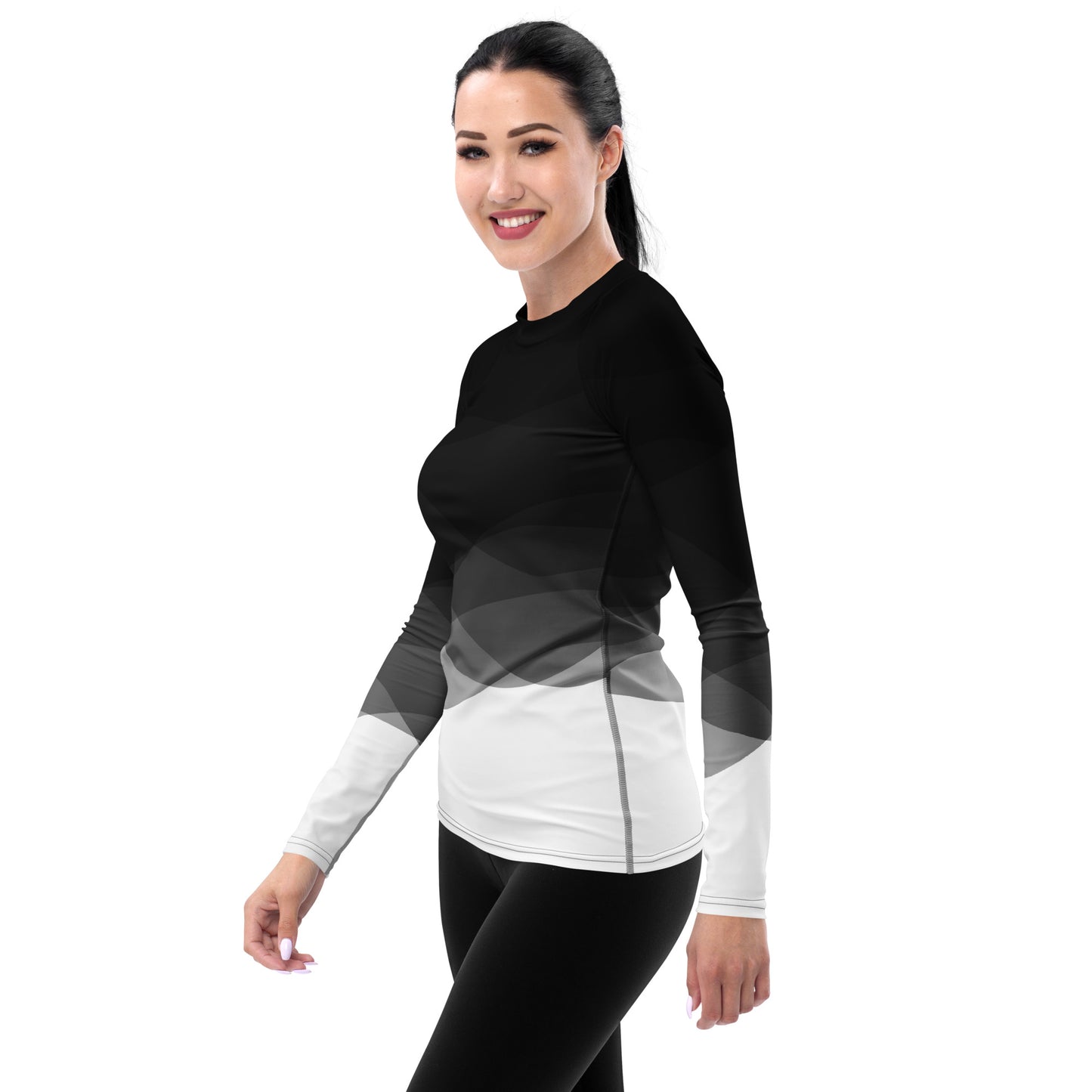 Graphite Waves Women's Rash Guard