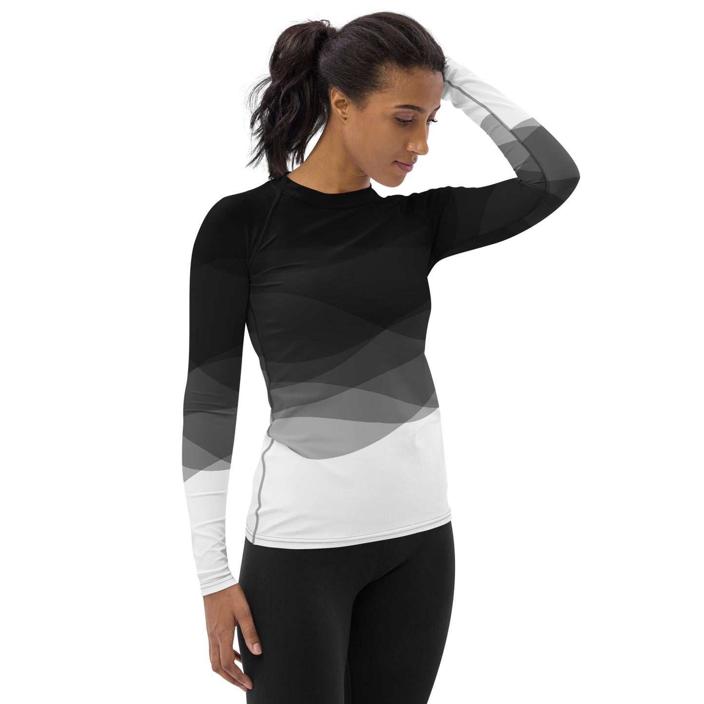 Graphite Waves Women's Rash Guard