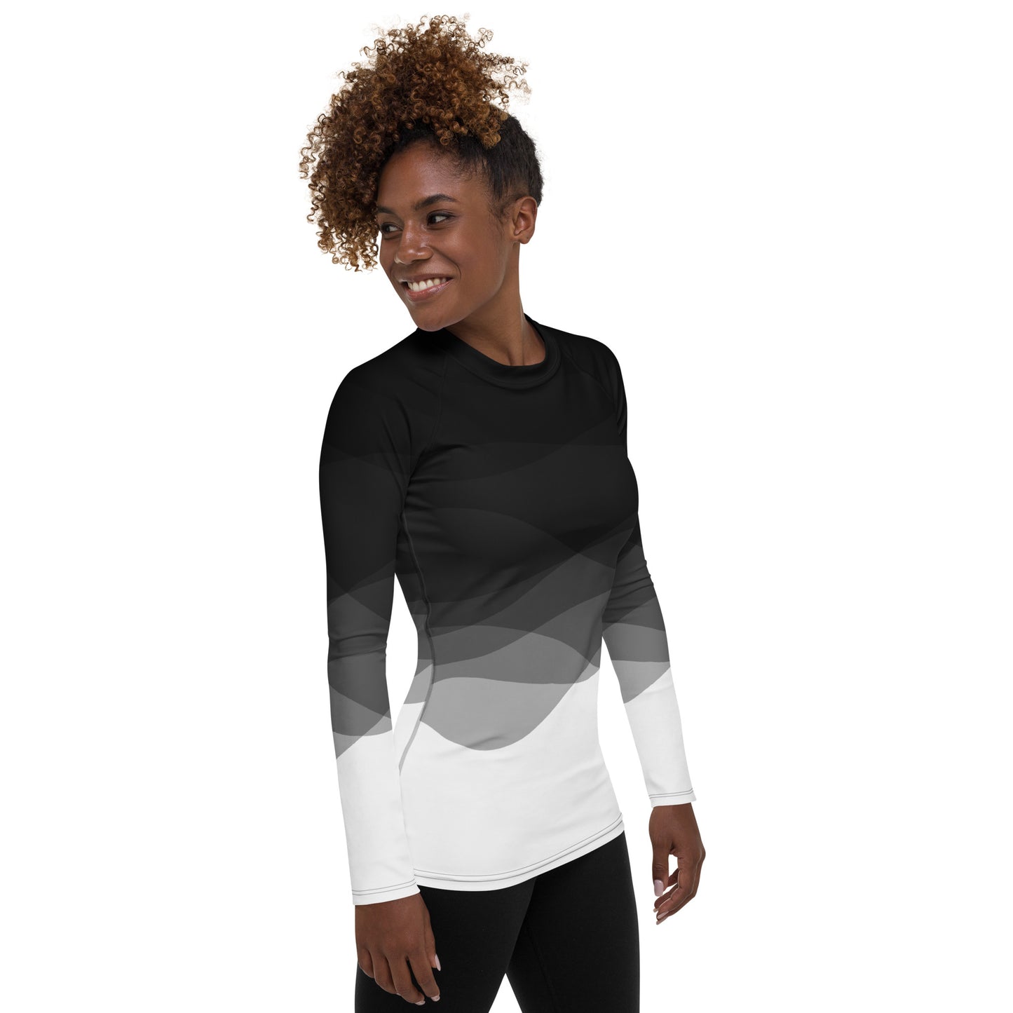 Graphite Waves Women's Rash Guard