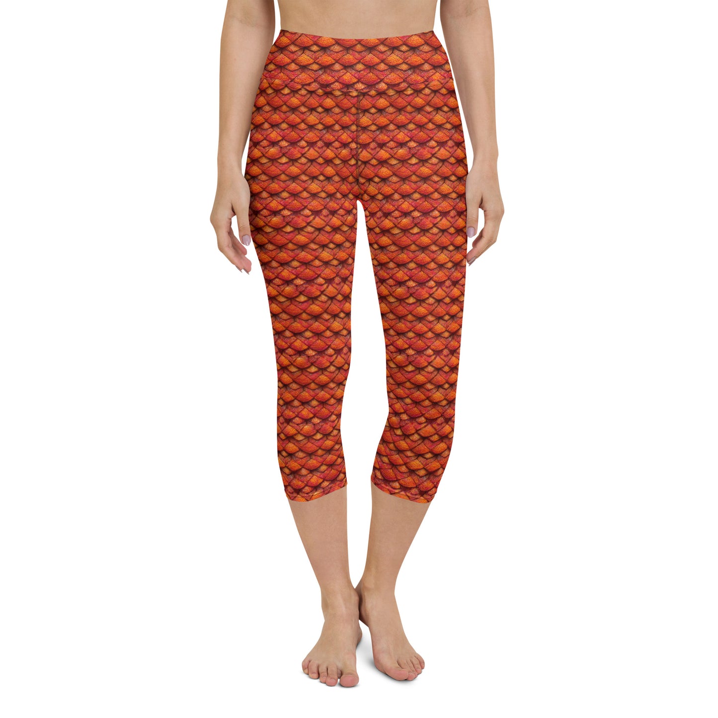 Kurtalor, the Infernal Sentinel of Joy and Peace Yoga Capri Leggings