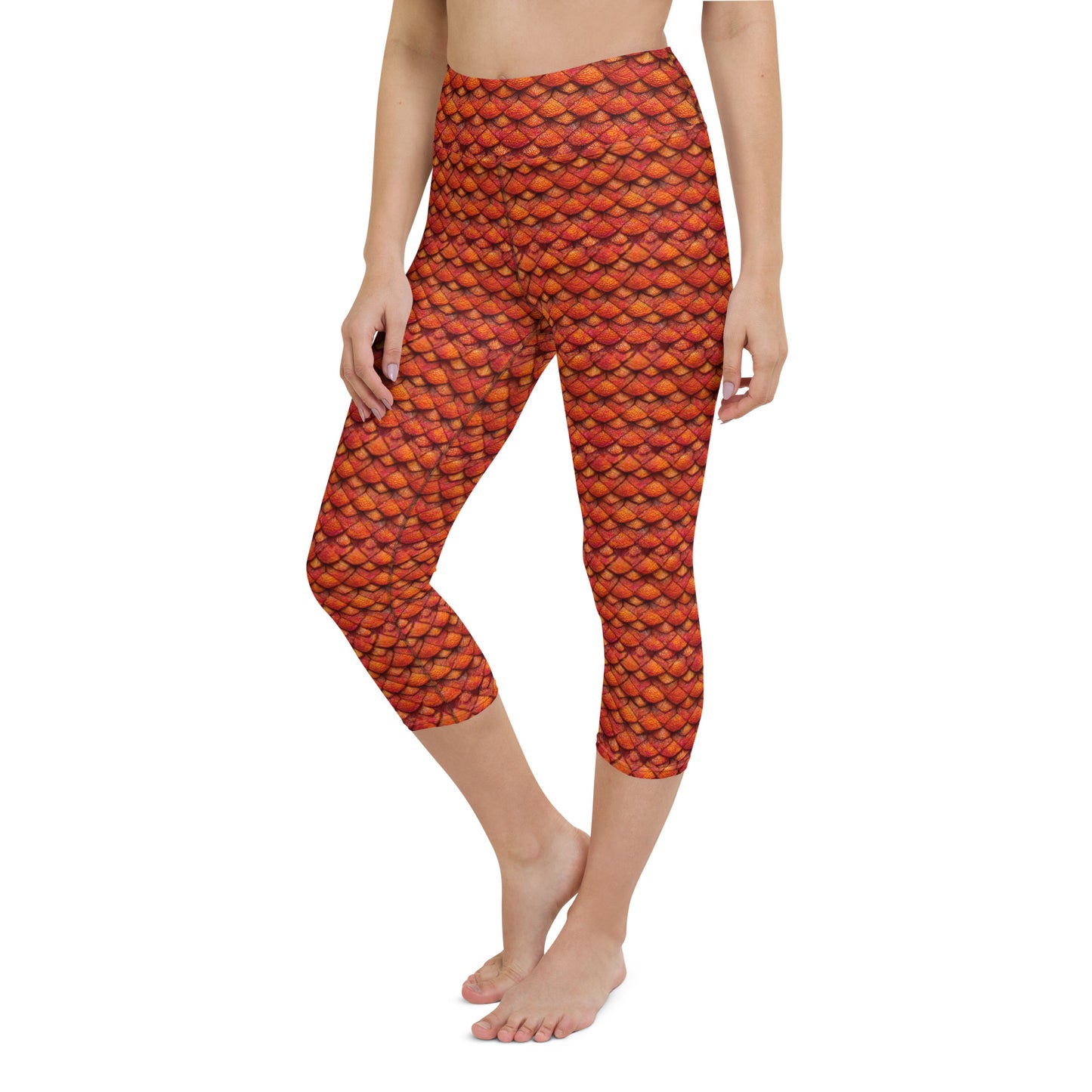 Kurtalor, the Infernal Sentinel of Joy and Peace Yoga Capri Leggings