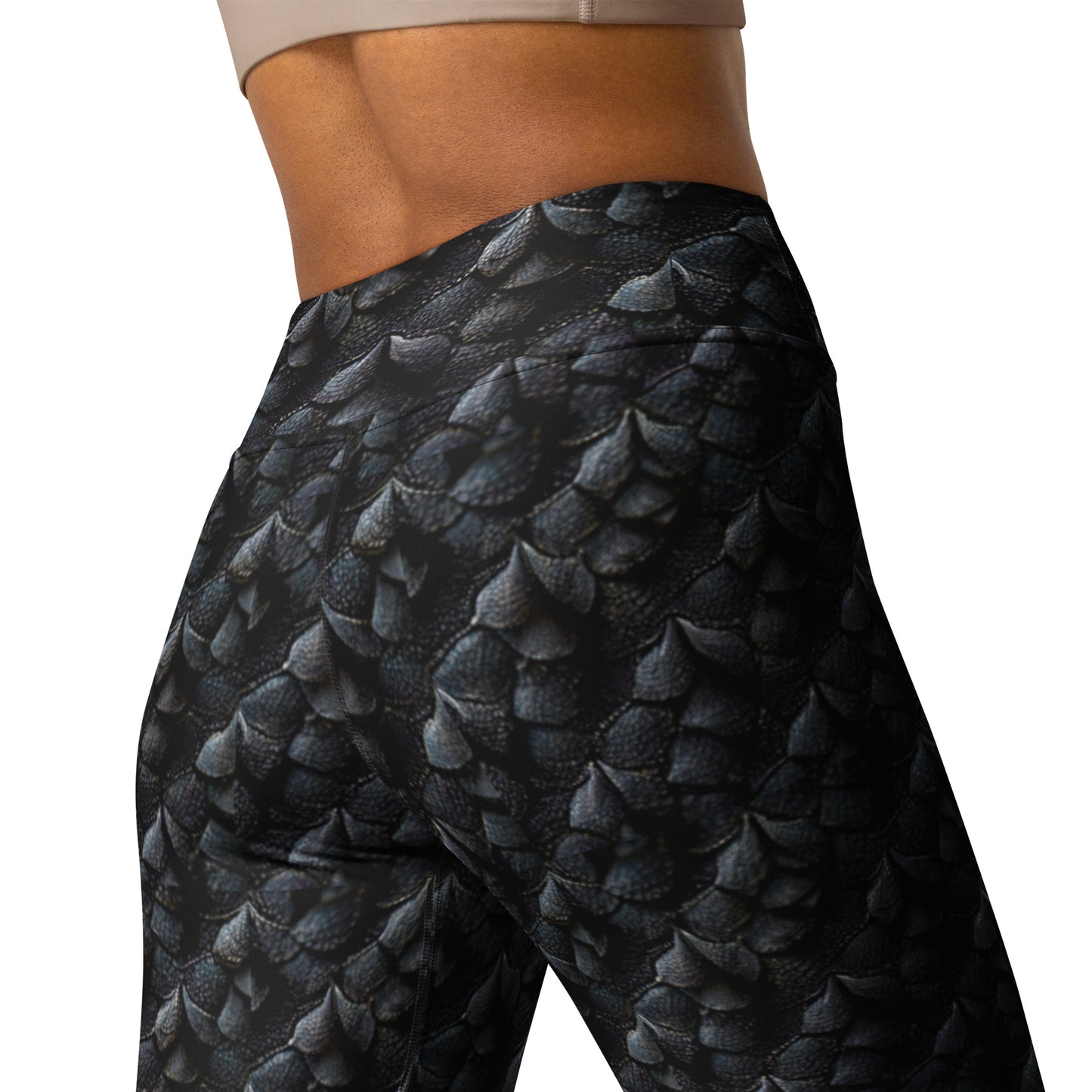 Onyxxor, the Cliff Sentinel Dragon Yoga Leggings