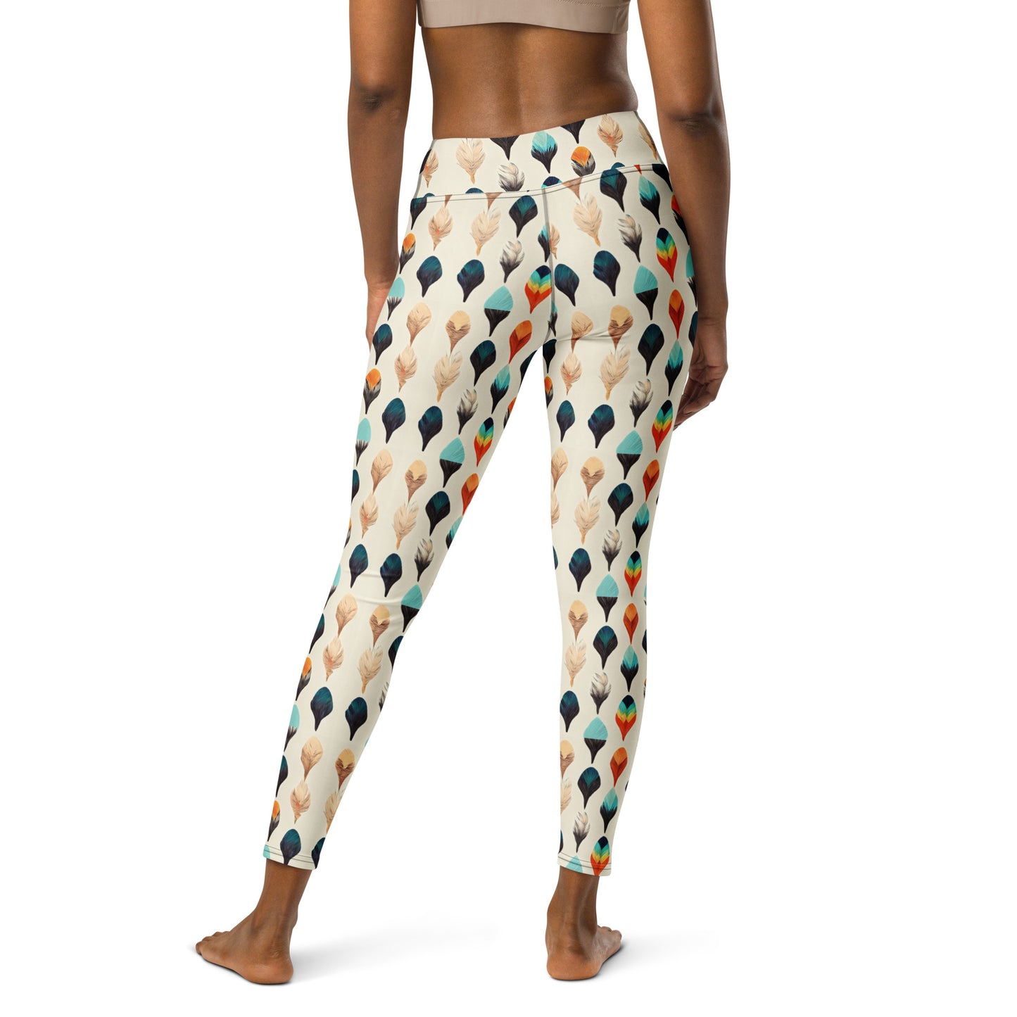 Colorful Plumes Yoga Leggings