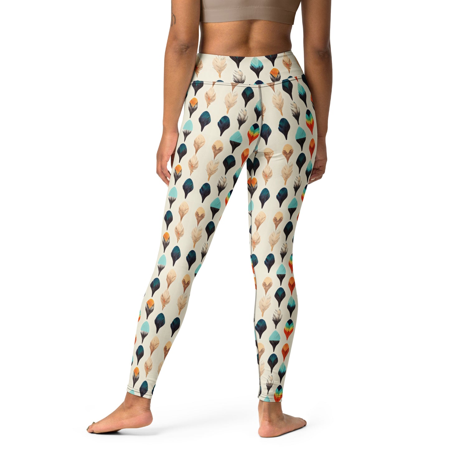 Colorful Plumes Yoga Leggings