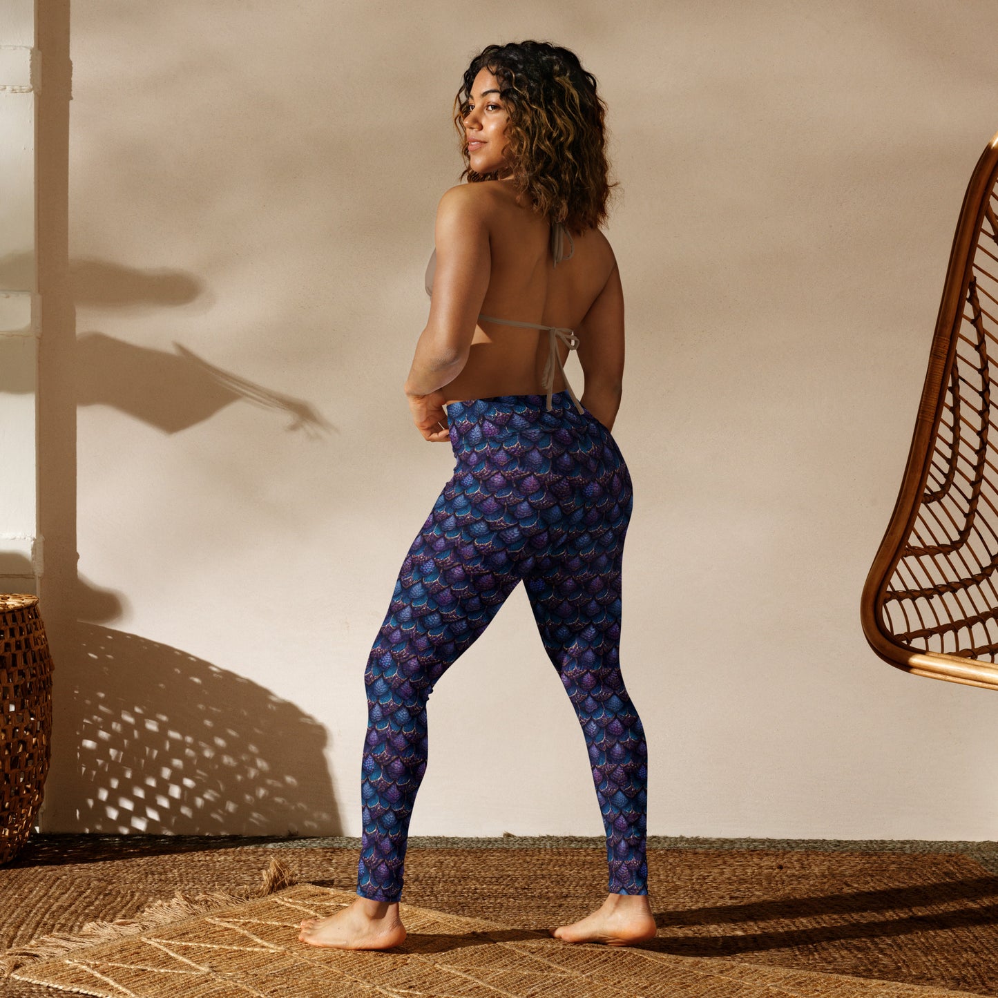 Luminosa, the Radiant Amethyst Drakon Yoga Leggings