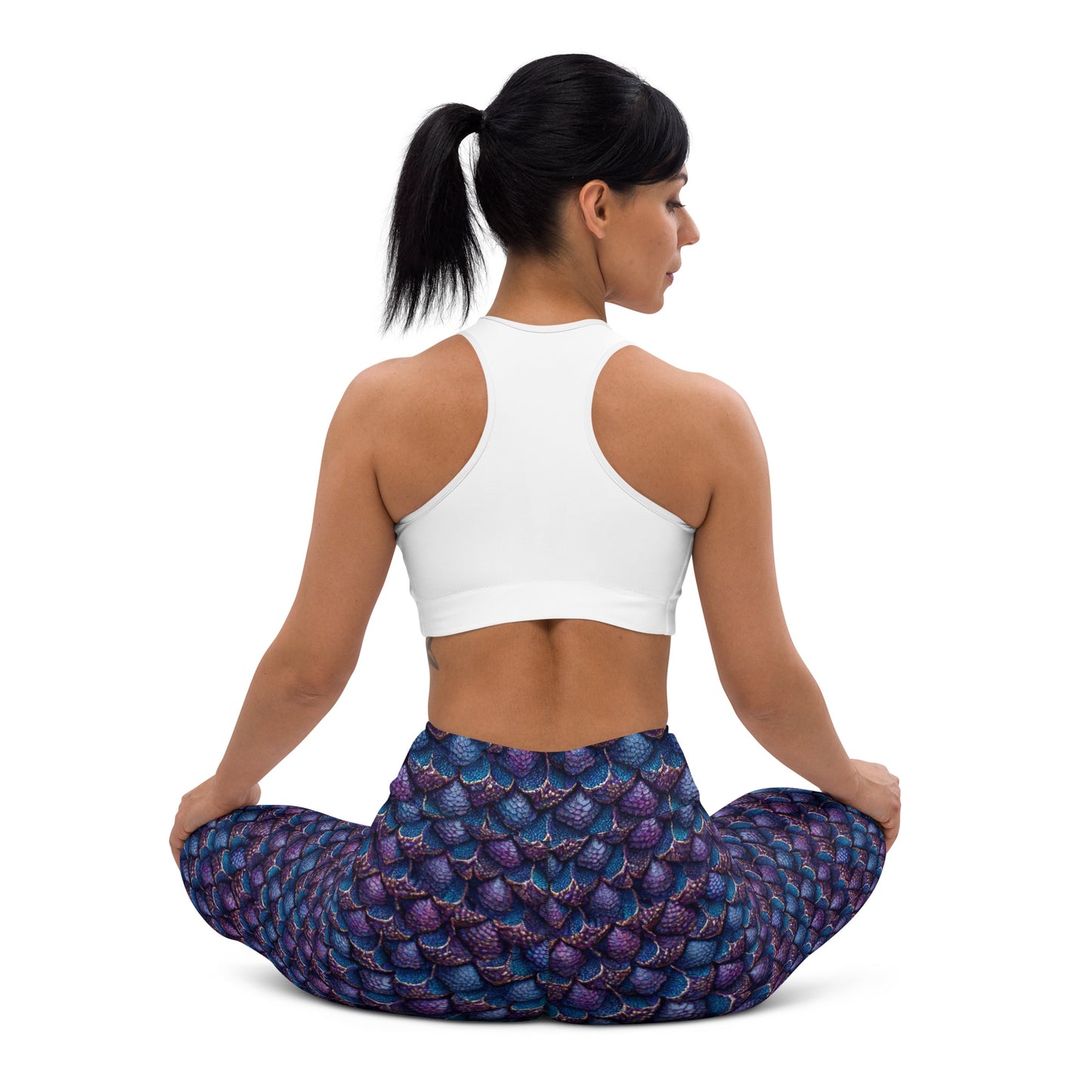 Luminosa, the Radiant Amethyst Drakon Yoga Leggings