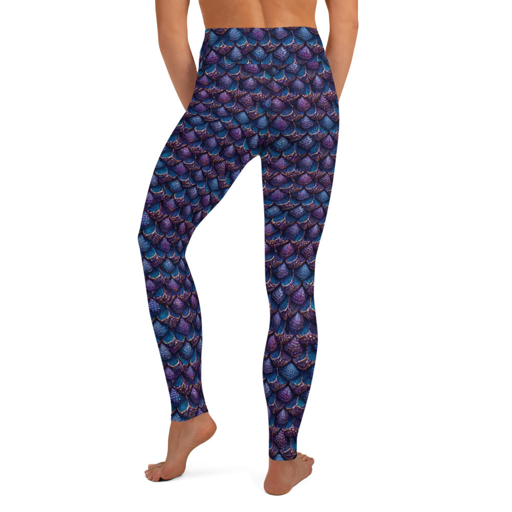 Luminosa, the Radiant Amethyst Drakon Yoga Leggings