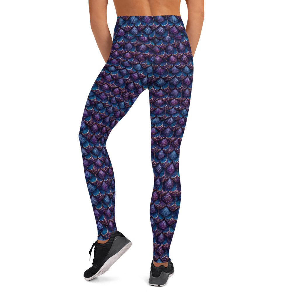 Luminosa, the Radiant Amethyst Drakon Yoga Leggings