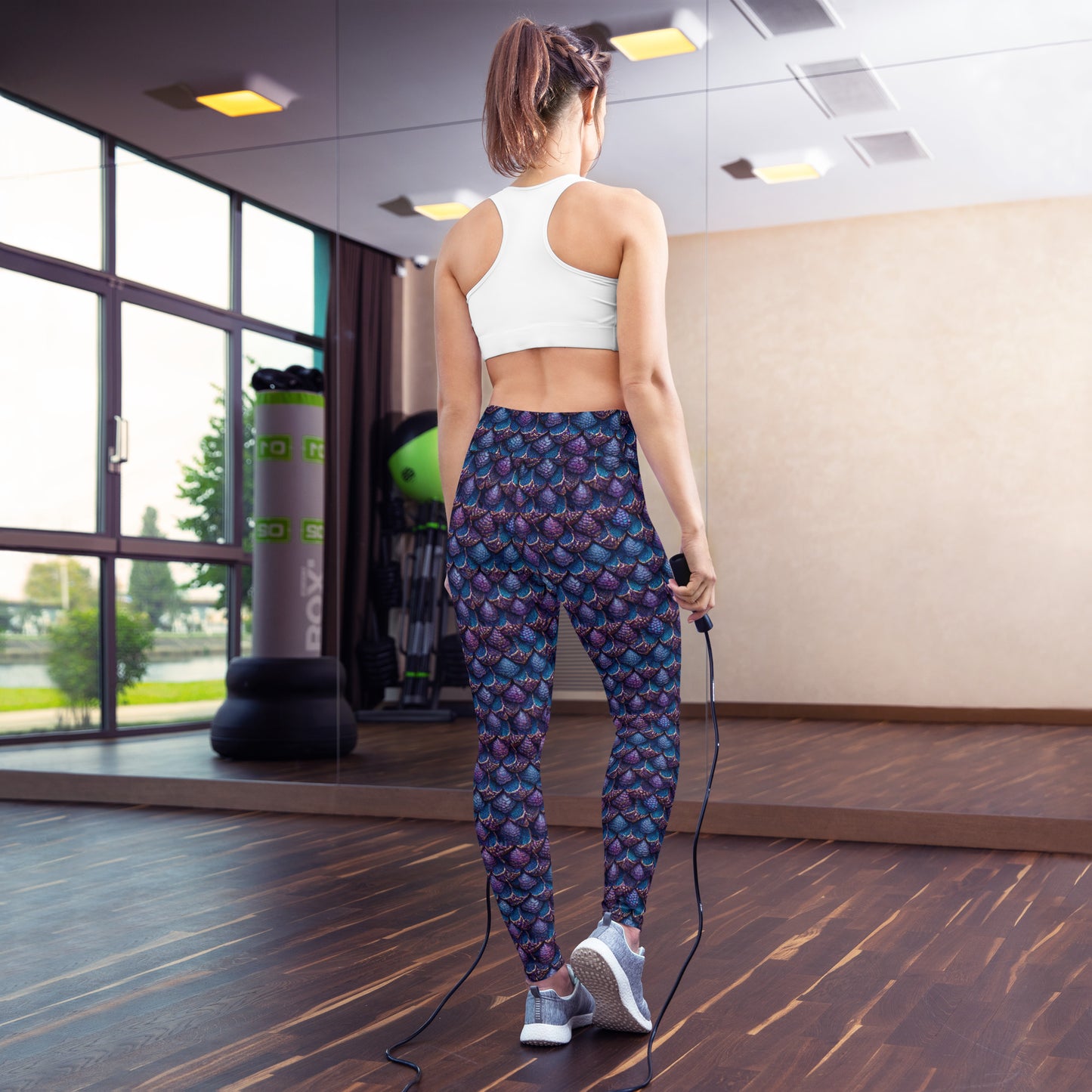 Luminosa, the Radiant Amethyst Drakon Yoga Leggings