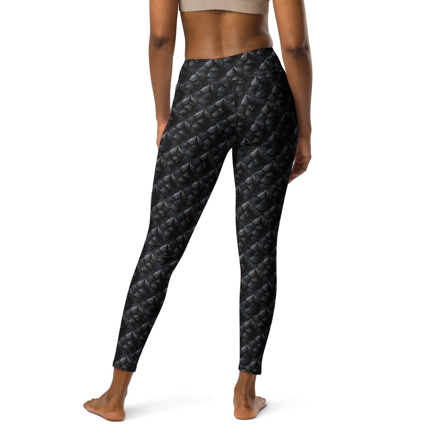 Onyxxor, the Cliff Sentinel Dragon Yoga Leggings