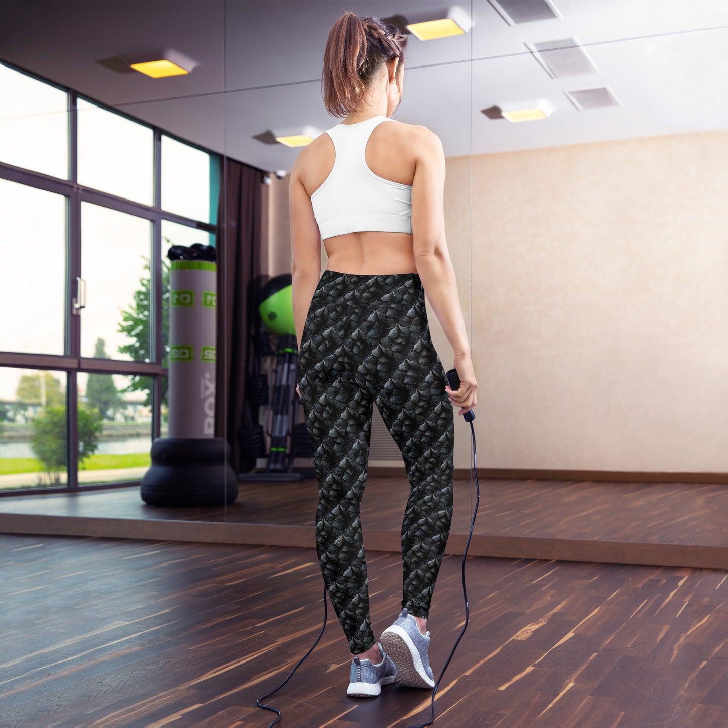 Onyxxor, the Cliff Sentinel Dragon Yoga Leggings