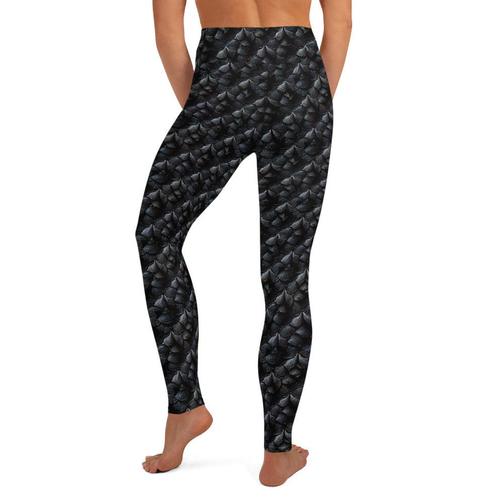 Onyxxor, the Cliff Sentinel Dragon Yoga Leggings